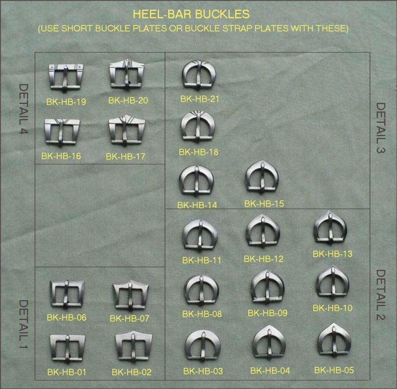 Heel-bar buckles