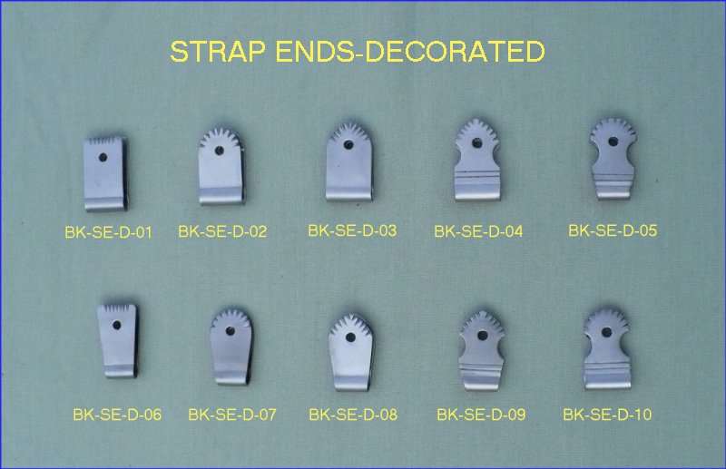 Buckle strap ends-decorated