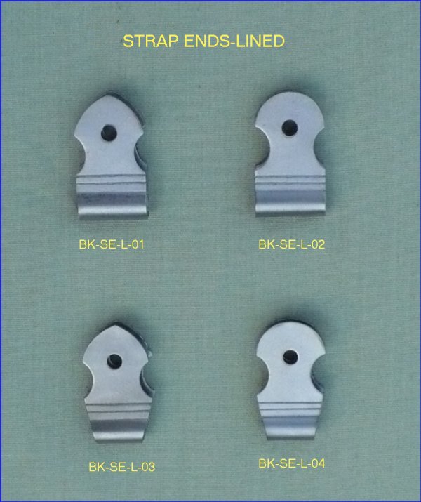 Buckle strap ends-lined